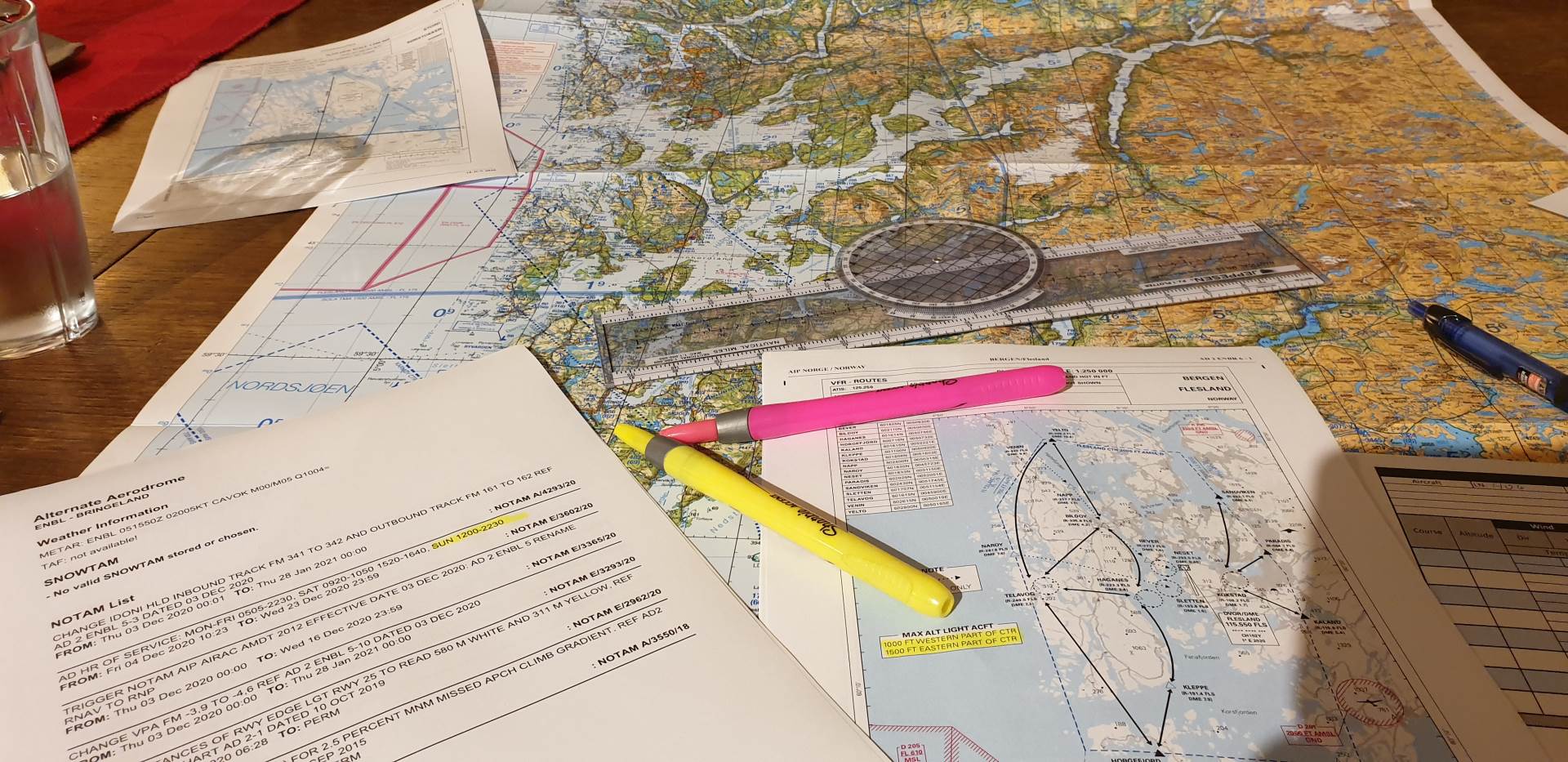 Kart og forberedelser