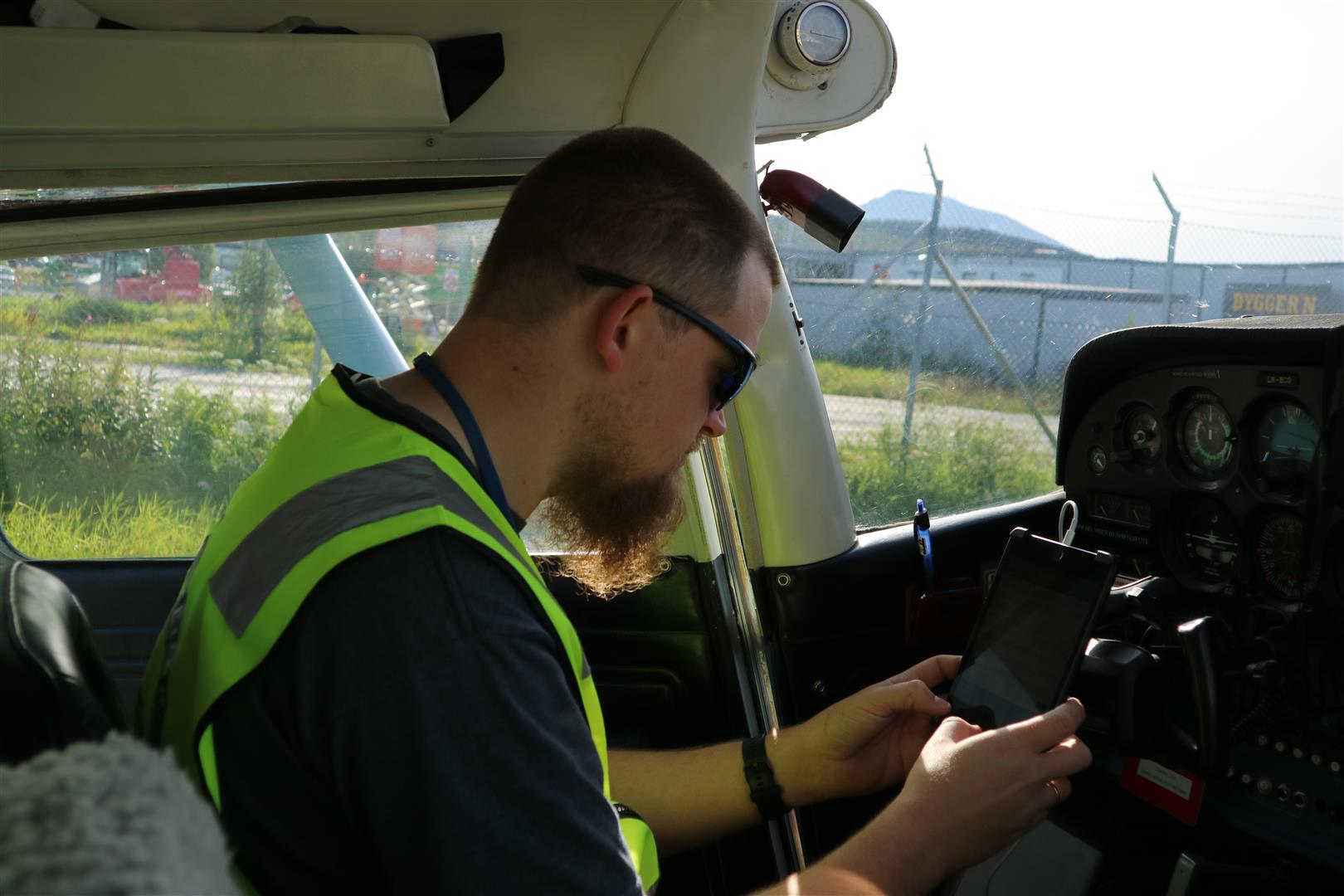 Flightplan files før avgang i Tromsø